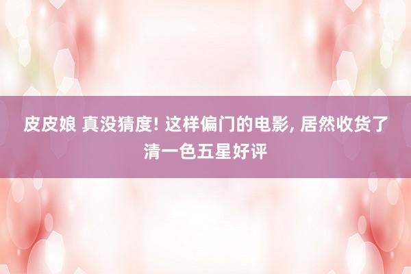 皮皮娘 真没猜度! 这样偏门的电影, 居然收货了清一色五星好评